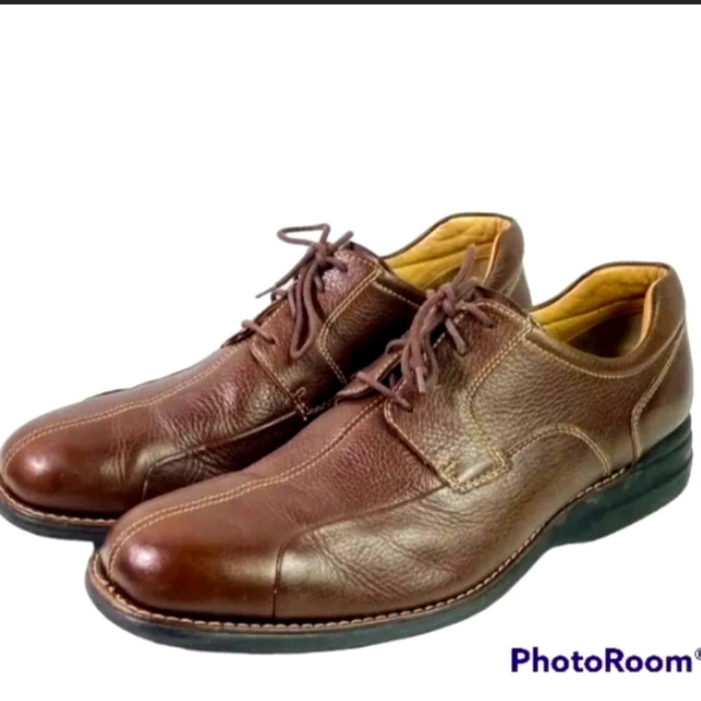 Men's Johnston & Murphy Shuler Bicycle Brown Sheepskin Oxford Shoes. SZ 9 M